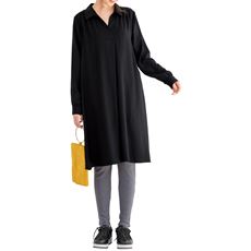 花粉対策モッズコート スキッパーシャツチュニック スキニージーンズ 厚底スニーカーコーデ セシール Cecile