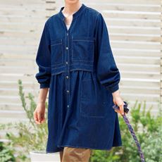 体型も年齢も忘れるデニムチュニックで秋らしい着こなしを セシール Cecile