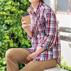 UVケア綿混レギュラーシャツ(UVカット・洗濯機OK・洗濯後シワになりにくい)