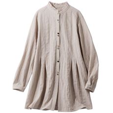 色々ボタンチュニックブラウス