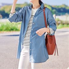 UVケアチュニックシャツ(UVカット・洗濯機OK・洗濯後シワになりにくい)