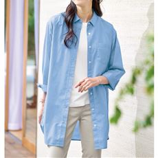 UVケアチュニックシャツ(UVカット・洗濯機OK・洗濯後シワになりにくい)