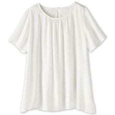 ひんやり裏地シフォンブラウス(洗濯機OK)