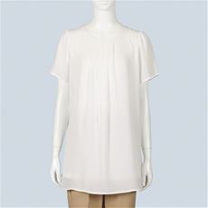 ひんやり裏地シフォンチュニック(洗濯機OK)