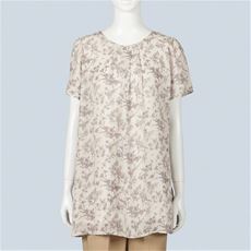 ひんやり裏地シフォンチュニック(洗濯機OK)