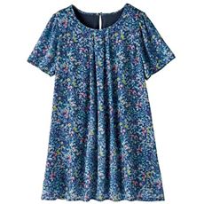 ひんやり裏地シフォンチュニック(洗濯機OK)