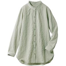 フリル衿チュニックブラウス