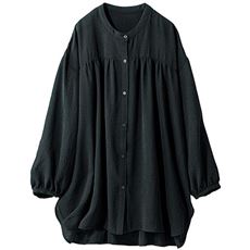 とろみギャザーブラウス(接触冷感・UVカット・吸汗速乾・洗濯後シワになりにくい・洗濯機OK)