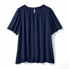 ひんやり裏地シフォンブラウス