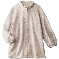 ミラクルウェーブフリル衿ブラウス