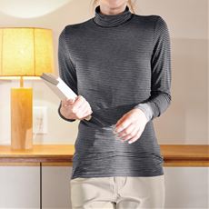 あったかスマートヒート&reg;ルーズネックTシャツ(静電気防止・吸湿発熱・吸汗速乾)