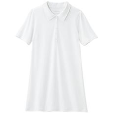 【ぽっちゃりさんサイズ】UVカットAラインチュニックポロシャツ(綿100%)