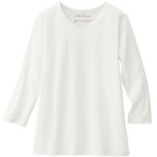 おすすめ白インナー長袖レディース 通販 セシール Cecile