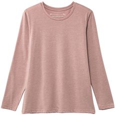 シンプルクルーネックTシャツ(長袖)(洗濯機OK)