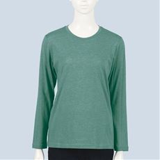 シンプルクルーネックTシャツ(長袖)(洗濯機OK)