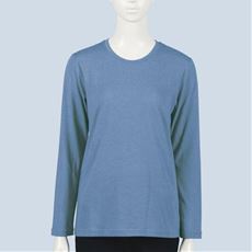 シンプルクルーネックTシャツ(長袖)(洗濯機OK)