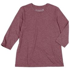 シンプルクルーネックTシャツ(7分袖)(洗濯機OK)