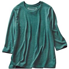 シンプルクルーネックTシャツ(七分袖)(S～6L・洗濯機OK)