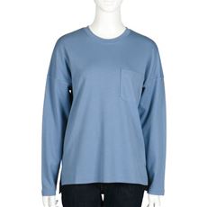 クルーネックTシャツ(長袖)(綿100%・洗濯機OK)