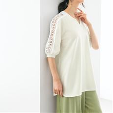 おすすめ白レーストップス 通販 セシール Cecile