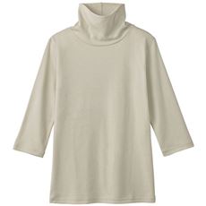 UVカットルーズネックTシャツ(7分袖)(綿100%・UVカット・洗濯機OK)
