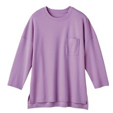 クルーネックTシャツ(7分袖)(綿100%・洗濯機OK)