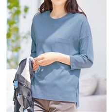 クルーネックTシャツ(7分袖)(綿100%・洗濯機OK)