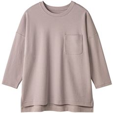 クルーネックTシャツ(7分袖)(綿100%・洗濯機OK)