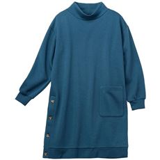 裏起毛ハイネックチュニック