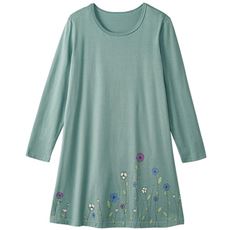 プリントロングフレアTシャツ