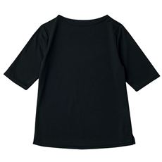 超長綿ボトルネックTシャツ(5分袖)(日本製)