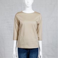 超長綿ボートネックTシャツ(7分袖)(日本製・綿100%・洗濯機OK)