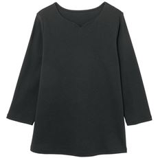 【ぽっちゃりさんサイズ】ハートネックTシャツ(7分袖)