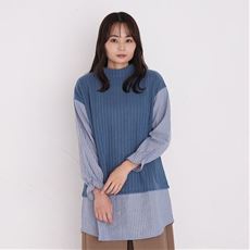 【ぽっちゃりさんサイズ】重ね着風チュニック
