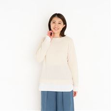【ぽっちゃりさんサイズ】重ね着風プルオーバー