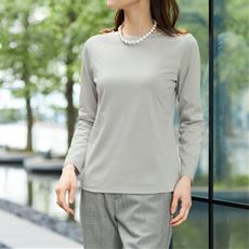 超長綿ボートネックTシャツ(綿100%・日本製)