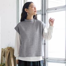2点セット(ハイネックベスト+Tシャツ)(洗濯機OK)