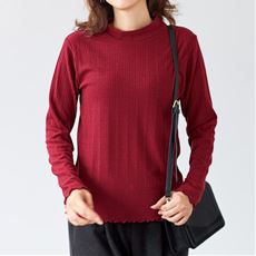 メロー使いハイネックTシャツ(洗濯機OK)