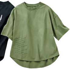 プリントゆるTシャツ(リブ以外綿100%・洗濯機OK)