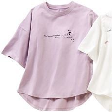 プリントゆるTシャツ(リブ以外綿100%・洗濯機OK)