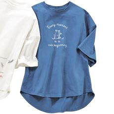 プリントゆるTシャツ(リブ以外綿100%・洗濯機OK)