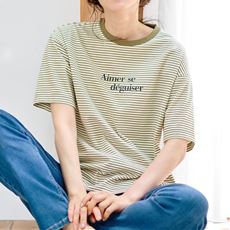 大人ロゴゆるTシャツ(UVケア・汗ジミ防止・洗濯機OK)