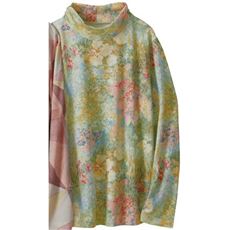 ハイネックプリントTシャツ