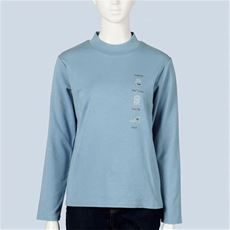 ハイネックプリントTシャツ(綿100%)