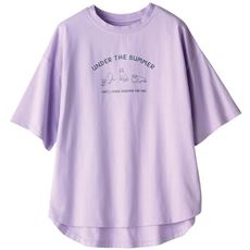 プリントゆるTシャツ(リブ以外綿100%・洗濯機OK)