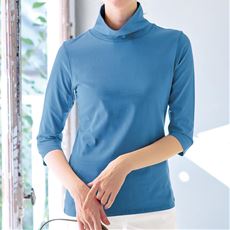 サマールーズネックTシャツ(7分袖)(綿100%・UVカット・洗濯機OK)