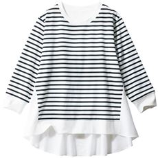 ボーダー切替プルオーバー