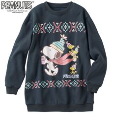 綿混あったか裏起毛プルオーバー(SNOOPY)