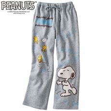 綿混あったか裏起毛ロングパンツ(SNOOPY)