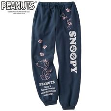 綿混あったか裏起毛ロングパンツ(SNOOPY)